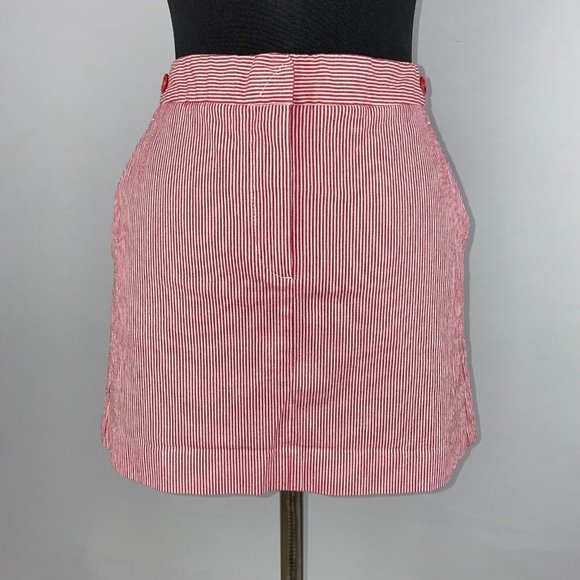 Theory 0 Multicolor Striped Mini Skirt Side Waist Button Adjustments - Picture 1 of 12